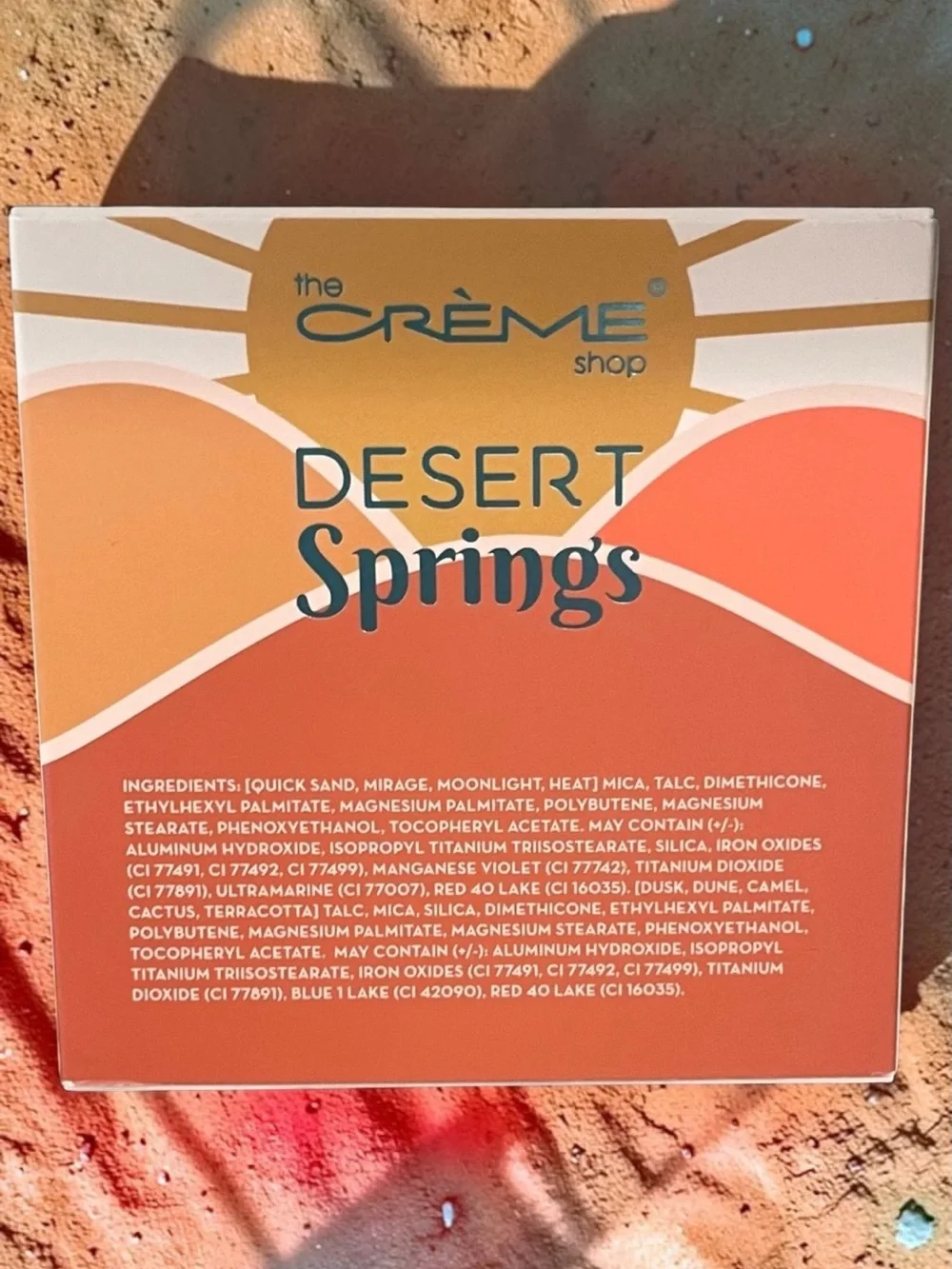 The Crème Shop Desert Springs 9 Color Eyeshadow Palette NIB